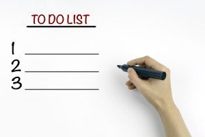 Hand with marker. Blank TO DO LIST list business concept, chart, diagram, presentation background