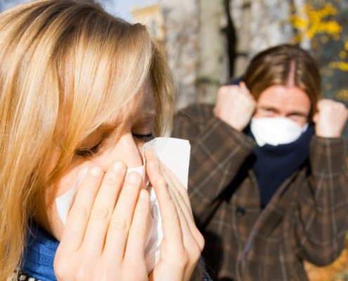 Woman in Family Crying