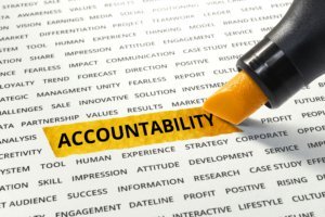 Text saying accountability