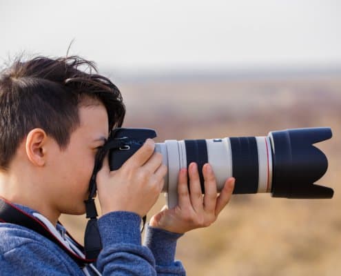 Guy taking a photoo
