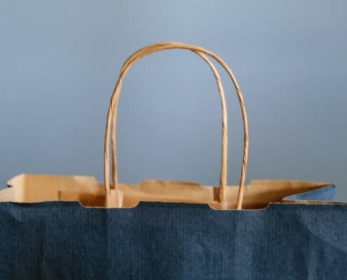 Shopping bag handle
